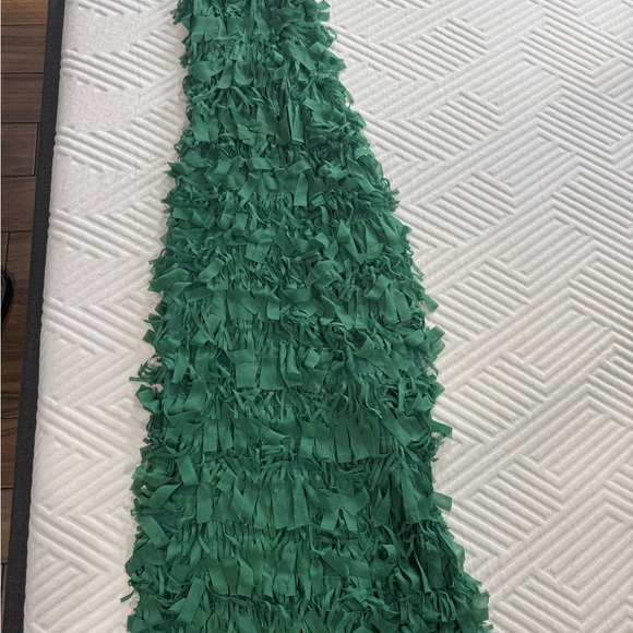 Zara Forest Green Layered halter Maxi Dress - Picture 2 of 3